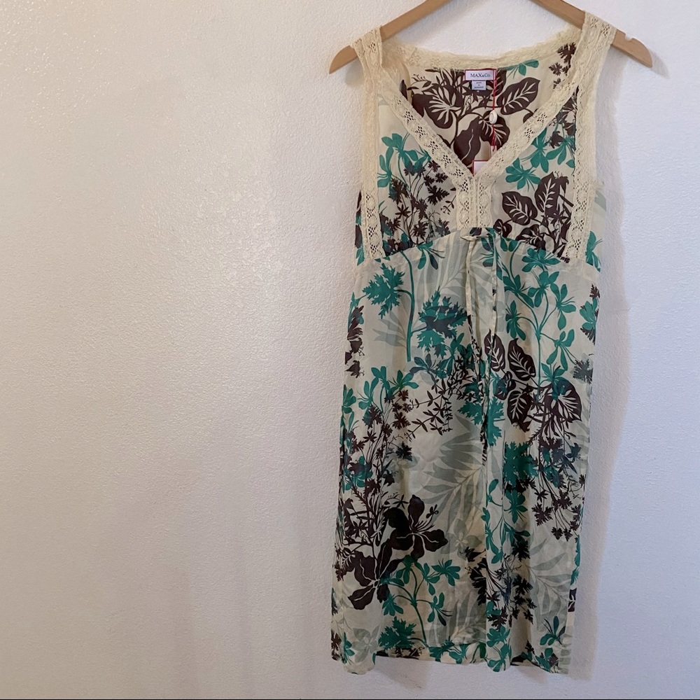 Max&Co. Printed silk casual dress NWT size 4